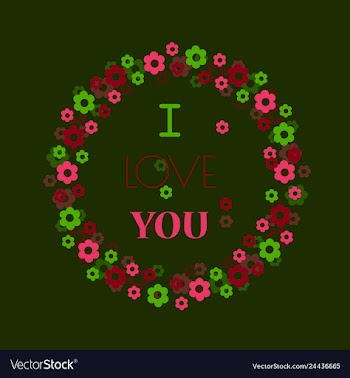 Heart and flowers gift for your loved vector image