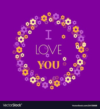 Heart and flowers gift for your loved vector image