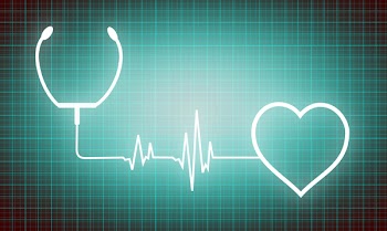  Heart and stethoscope - cardiology and medicine icons 