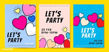 Heart background illustration set | Free stock vector - 566037