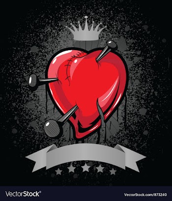 Heart background vector image