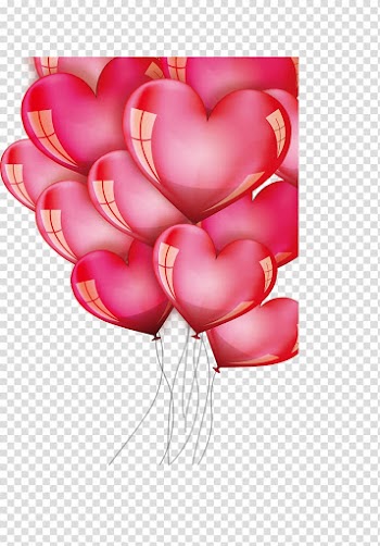 Heart Balloon Software, Red heart balloons transparent background PNG clipart