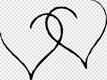 Heart Black and white , heart wing transparent background PNG clipart