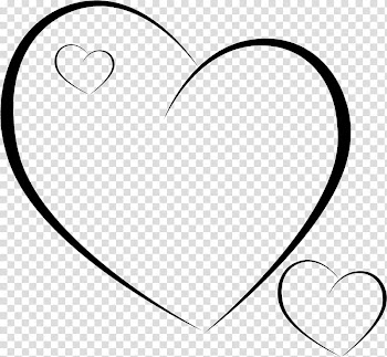 Heart Black and white Mickey Mouse , heart transparent background PNG clipart