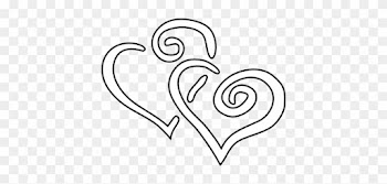 Heart Black And White Wedding Hearts Clipart Black - Black And White Hearts Png