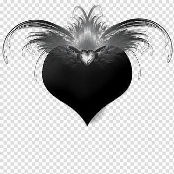 Heart , Black Heart transparent background PNG clipart
