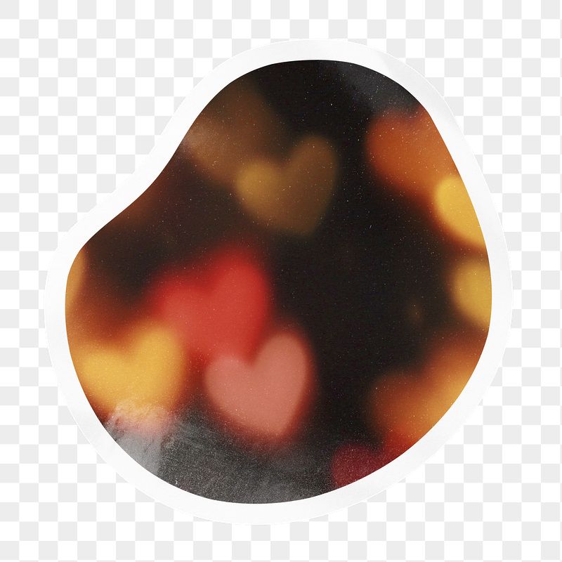 Heart bokeh png badge sticker | Free PNG - rawpixel