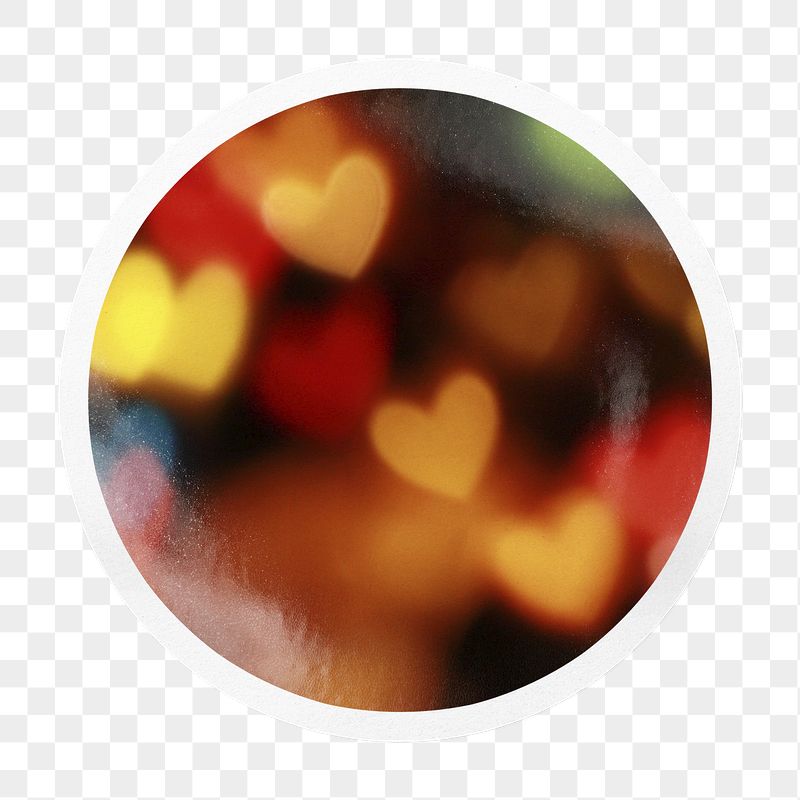 Heart bokeh png badge sticker | Free PNG - rawpixel