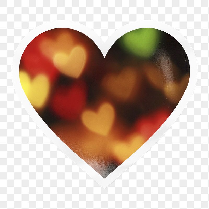 Heart bokeh png heart badge | Free PNG - rawpixel
