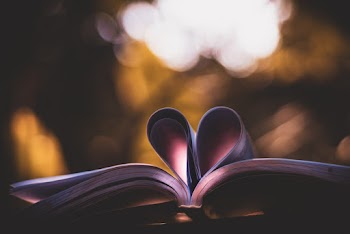 Heart Book Art on Bokeh Photography