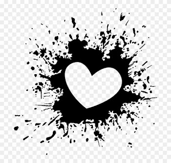 Heart Border For Word 27, Buy Clip Art - Ink Heart Png