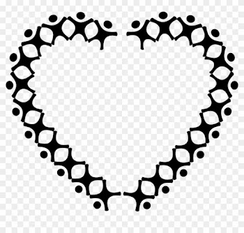 Heart Border For Word - Heart With People Png
