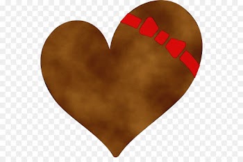 heart brown love heart sticker