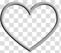 Heart Brushes, gray heart illustration transparent background PNG clipart