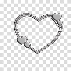 Heart Brushes, gray heart illustration transparent background PNG clipart