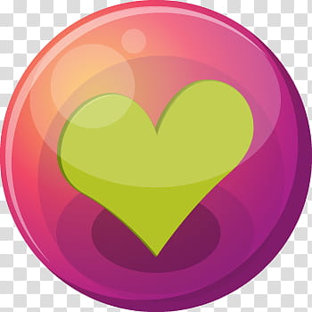 Heart Bubble Icons, green, round pink frame with green heart illustration transparent background PNG clipart