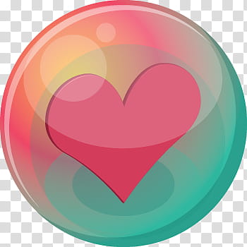 Heart Bubble Icons, pink, round red heart logo transparent background PNG clipart