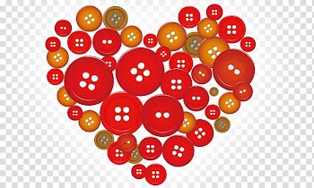 , Heart buttons consisting of transparent background PNG clipart