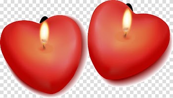 Heart Candle , Red heart-shaped candle pattern transparent background PNG clipart