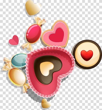 Heart Candy, Red heart-shaped candy colored pattern transparent background PNG clipart