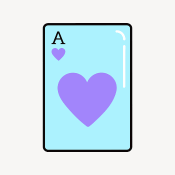 Heart card clip art, blue | Free Photo - rawpixel