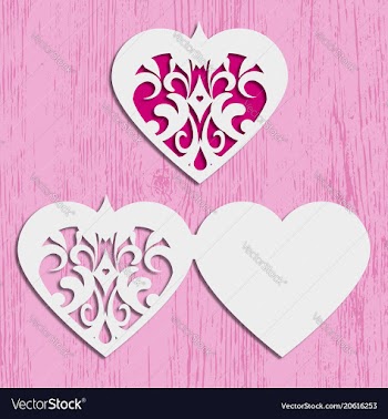 Heart card for invitation or greeting vector image