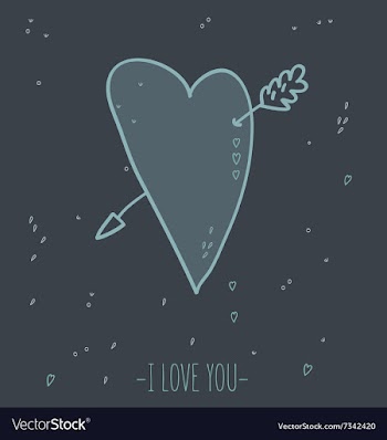 Heart card love vector image