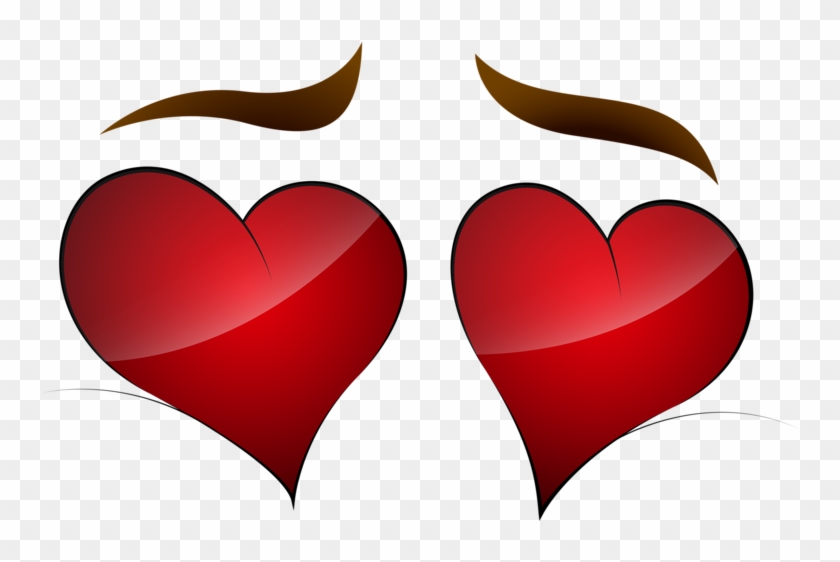 Heart Cartoon Eye Illustration - Heart In Eyes Png