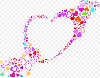 Heart Cartoon - Fluttered hearts 