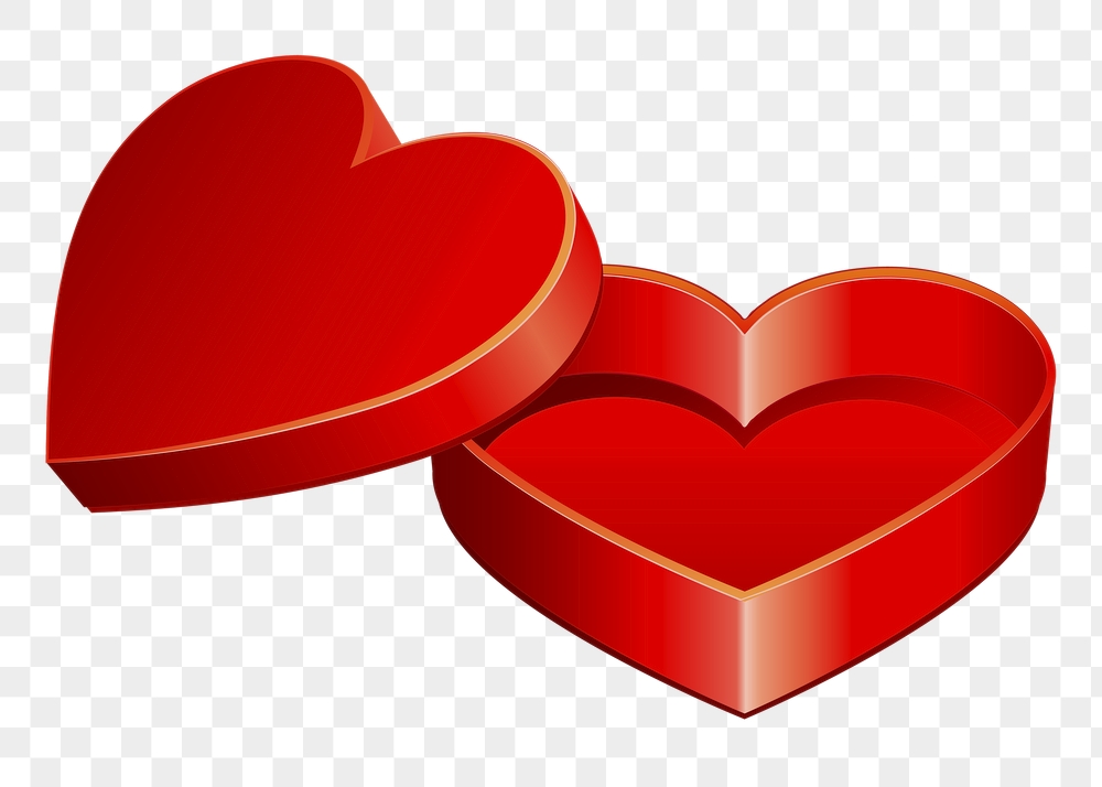 Heart chocolate png box sticker, | Free PNG - rawpixel