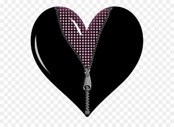 Heart Clip art - Black Zipped Heart PNG Picture 