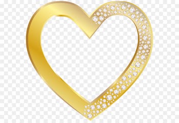 Heart Clip art - Gold Heart with Diamonds PNG Clip Art Image 