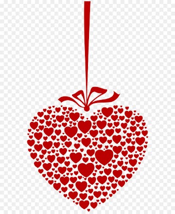 Heart Clip art - Hanging Heart Transparent PNG Clip Art Image 