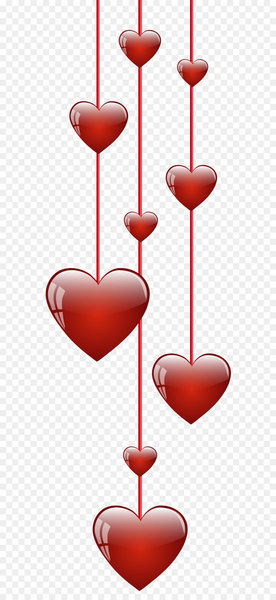 Heart Clip art - Hanging Hearts PNG Clip Art Image 
