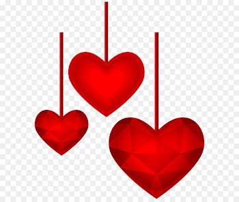 Heart Clip art - Hanging Red Hearts Transparent PNG Image 