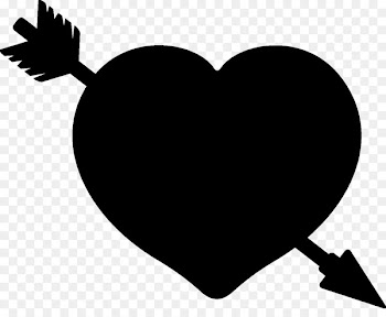 Heart Clip art Line M-095 Black M -  
