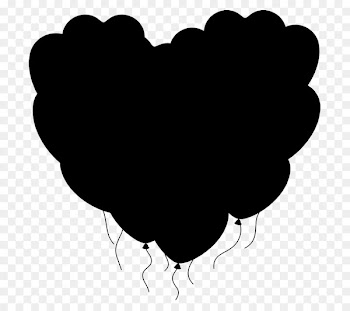 Heart Clip art M-095 Black M -  