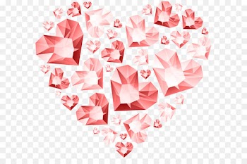 Heart Clip art - Red Hert of Diamond Hearts Transparent Clip Art 