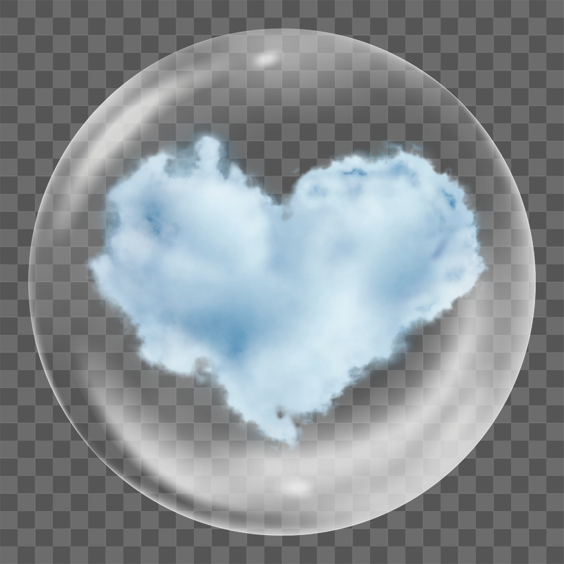 Heart cloud png sticker,  | Free PNG - rawpixel