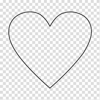 Heart Coloring book Shape, heart transparent background PNG clipart