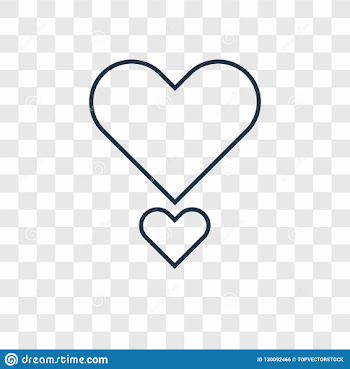 Heart Concept Vector Linear Icon Isolated On Transparent ...