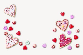 Heart cookies border collage element | Free PSD - rawpixel
