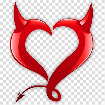 Heart Devil , devil transparent background PNG clipart