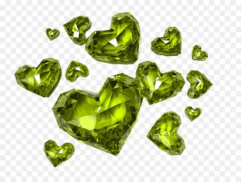 Heart Diamond Clip art - Green, heart-shaped diamond 