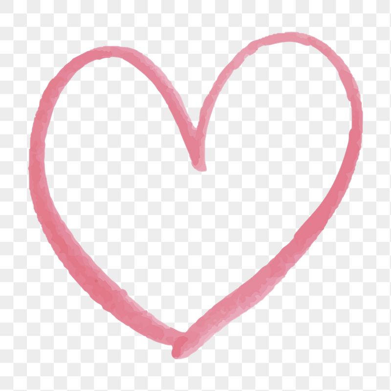 Heart doodle png sticker, pink | Free PNG - rawpixel