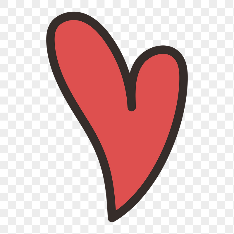 Heart doodle png sticker, transparent | Free PNG - rawpixel