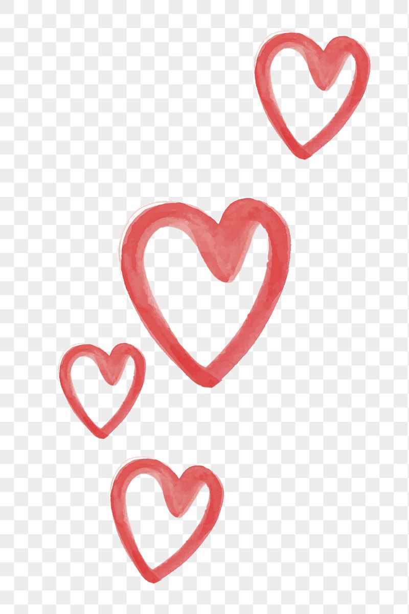 Heart doodles png sticker, transparent | Free PNG - rawpixel