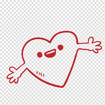 Heart Drawing, Heart with hand transparent background PNG clipart