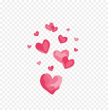 Heart Euclidean vector - A large number of hand-painted heart-shaped 