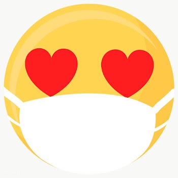 Heart-eyes emoji wearing a face mask during coronavirus pandemic trans.. | Free  transparent png - 2309519